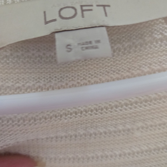 LOFT White Textured Knit Sweater - Picture 4 of 6